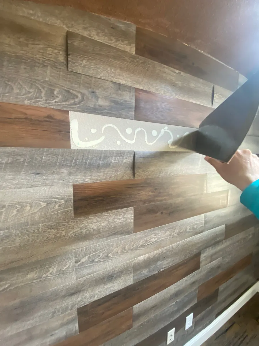 Flooring detail photographed during the Spring Falls make-ready