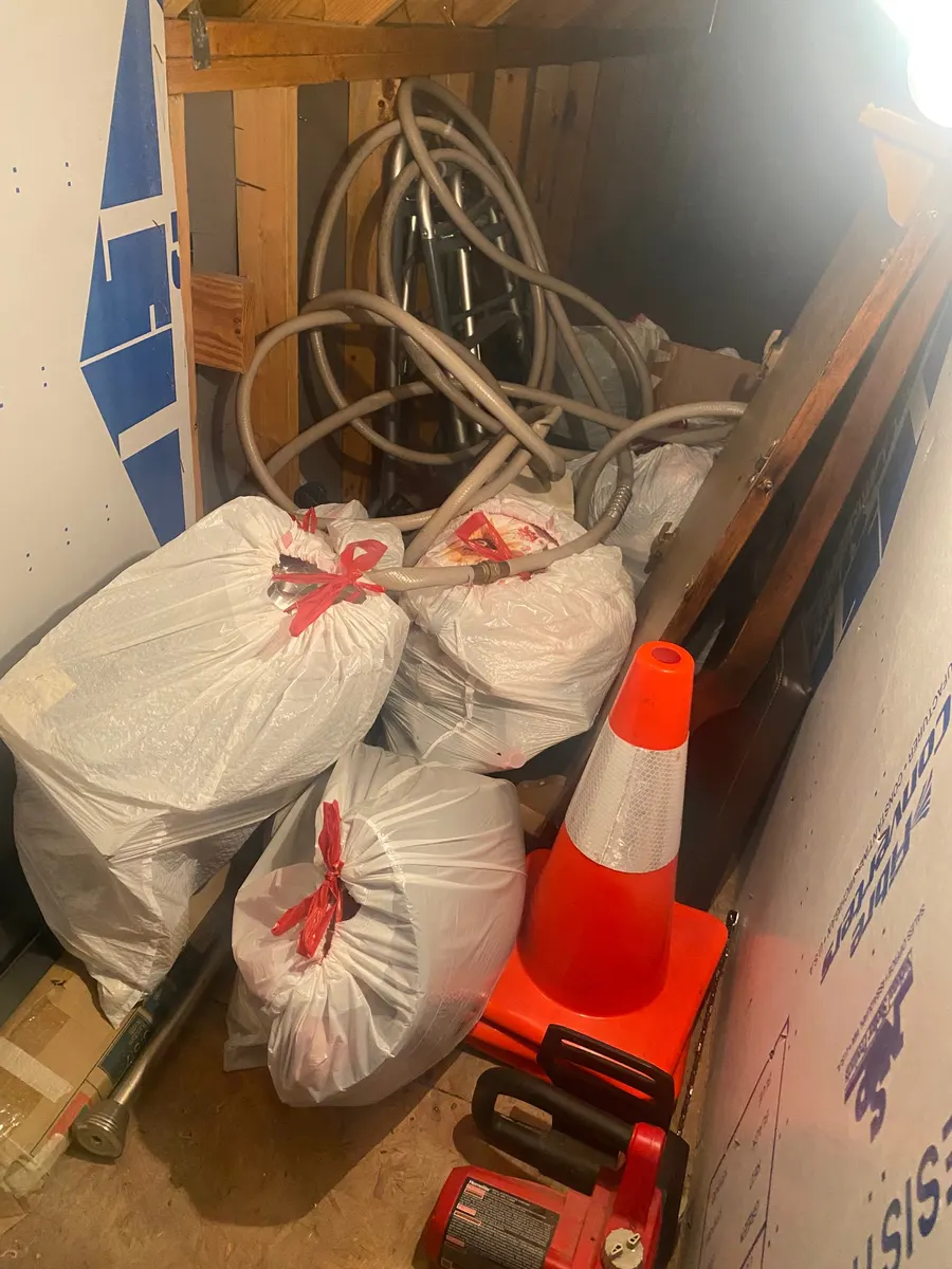 Materials and tools staged during the Spring Falls make-ready