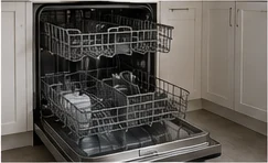 Dishwasher racks and interior
