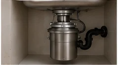 Garbage disposal under a sink