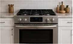 Gas range and oven