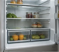 Refrigerator interior shelves